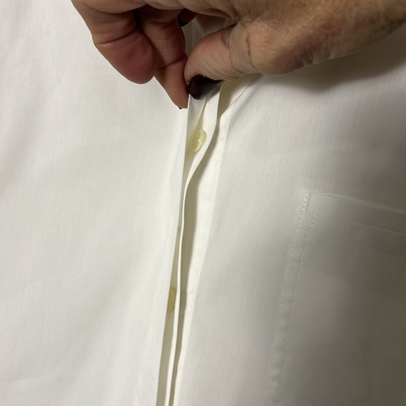 Lafayette 148 White Long Sleeve Button Down Button Accent Along Sleeve Size XS - Picture 9 of 13